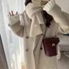 Women's Wool & Blends Winter Women Beige Thicken Long Coat Double Breasted Elegant Loose Maxi Woolen Overcoat Outerwear Female Warm ClothesW