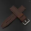 Watch Bands Onthelevel Canvas Leather Strap 20 22mm Band Black Coffee Khaki Replacement Bralecet For Military #D