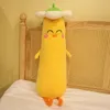 Poulet drôle longue bande en peluche lit pince à dormir jambe Kawaii doux mignon jeter oreiller envoyer des filles