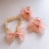 Hair Accessories 2PCS/Set Gift Cute Flower Baby Girl Headband Socks Cotton Lace Bow Born Princess Elastic Band Kids