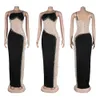 NOUVEAU Designer Sexy Mesh Sheer Strass Maxi Robes Femmes Voir À Travers De Luxe Diamants Soirée Robe De Soirée Night Clubwear En Vrac En Gros Vêtements 9604