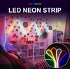 Strips LED Neon Strip Light Hand Sweep Sensor Switch Control Waterproof RGB For Home Decoration Lighting Christmas Holiday TV BacklightLED