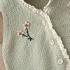 Weste Mädchen Pullover Weste Kinder Strickweste Herbst- und Winterkleidung Handgemachte kleine Blume Baby Mädchen Weste 230329