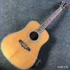 LVYBEST Custom Solid Spruce Cedar Top D45LC Dreadnought Classic Acoustic Guitar z Pickup 301