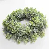 Fiori decorativi Ghirlande Porta artificiale 17,7 pollici Faux Greenery Front Spring Window Decorazione Home Decor P230310