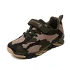 Baskets Camouflage enfants pour garçons respirant Air Mesh chaussure de course enfants chaussures de sport en plein air armée vert/bleu formateurs