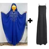 Ethnic Clothing Muslim Kaftan Abaya Dress Women Dubai Turkish Chiffon Party Dresses Elegant Evening Gown African Boubou 2 Piece Outfit Open
