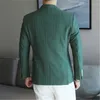 Men's Suits Luxury Man Suit Single Breasted Blazer Big 5XL Long Sleeve Green Striped Men Costume Slim Fit Casual Jacket Coat Male Clothes