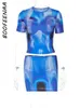 ツーピースドレスブーフィーナ3Dボディプリントドレスセットセクシーな夏の女性2ピーススキーセットY2Kストリート衣料プリントマッチングセットC96-BH18 230329