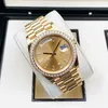Luxury 18k Gold Men Watch 40mm Designer Wristwatches Diamond Watches For Mens Valentine's Christmas Gift 228348 Original Box Card