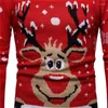 Men's T Shirts 2023 Autumn Winter Casual Christmas Cute Elk Pullover Round Neck tröja Wild Loose Plus Size Män topp