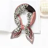 Scarves Brand Crinkle Scarf Women Silk Satin Square Neck Tie Hand Wirst Female Headscarves Bandana Shawl Leopard Hair Foulard 230328