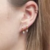 Boucles d'oreilles à tige plaqué or Minil délicat en argent sterling 925 turquoises opale blanche bijoux pour femmes tendance mini pointe charme mignon
