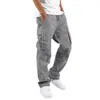 Herren Cargo Hosen entspannte Fit Sport Jogger Jogginghose Draw String Outdoor Hosen mit Taschen 2303292