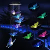 Guirlande solaire LED avec papillon et libellule, décorations de jardin pour fête de noël, libellule, colibri, lampe boule de cœurs d'amour en plein air