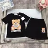 Verão bebê meninos meninas conjuntos de roupas crianças letras impressas manga curta camisetas shorts 2 pçs conjunto menino casual terno crianças roupas aaaaa