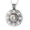 Pendant Necklaces Boom Life Snap Jewelry Buttons Link Chain 60CM With Crystal Fit 12MM