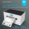 Printers Desktop Thermal Label Printer for 4x6 Shipping Package Label Maker USB BT Connection Thermal Sticker Printer 110mm Paper Width