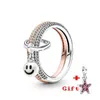 925 Silverkvinnor Fit Pandora Ring Original Heart Crown Fashion Rings Wheel of Destiny Color Drop Lime Me Combination Kvinna