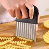 Narzędzia warzywne stali nierdzewne chips ziemniaki faliste warzywa Slicer Slicer owoce rąbanie noża do gotowania