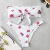 Kvinnors badkläder Vitt tryck Sexig bikinis Kvinnors kvinnliga baddräkt Simning Baddräkter Girls Brasilianska bikini Set Beach Wear Bather Bather