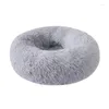 Letti per gatti Super Soft Pet Bed Warm Fleece Round Dog Kennel House Long Plush Winter Pets Sofa Cushion Mats