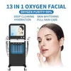 Direkt effektiv 13 i 1 Hydra ansiktsmikrodermabrasion Korea Peeling Machine Diamond Dermabrasion Machine H2O2 Ansiktsbörsel Borttagning Skin Djupt Cleqaning