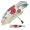 Umbrellas Vintage Flowers Bird Butterfly Creative Umbrella Rain Women Automatic Three Folding Windproof Parasol Parapluie