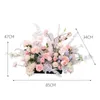 Dekorative Blumen passen rosa Rosen-Blumen-Reihen-Anordnung-künstliche Hochzeits-Bogen-Hintergrund-Dekor-Wand-Fenster-Partei-Ereignis-Bühnen-Layout besonders an