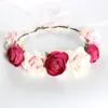 Cabeças Sainmax Flow Flor Women Wreath Hair Band Farlish Crown Party Wedding Beach Bridal Acessórios