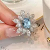Charm Flower Finger Ring Zircon 925 Sterling Silver Engagement Wedding Band Rings for Women Bridal Birthday Party Jewelry