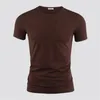 T-shirts voor heren heren T-shirt Pure kleur v kraag korte mouwen Tops Tees Men T-shirt Zwarte panty's Man T-shirts Fitness voor mannelijke kleding TDX01 230328