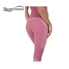 Active Pants Trevlig rosa rosa hög midja söta leggings sportbyxa kvinnor fitness stretch tight push up snabbtorkande körning av gymkläder