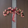 Decorative Flowers Wedding Arch Greenery Leaf Garland Floral Swag Rose Door Wreath For Party Home Window Spring Summer Decoration