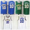 NCAA College Oklahoma Savages High School Dennis Rodman Maglia da basket 10 Man University Team Colore Verde Blu Bianco Per gli appassionati di sport Camicia Traspirante Buono/Alto