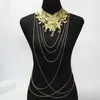 Chains Lace Flower Collares Tassel Gold Bodychain Women Hollow Big Gothic Necklace Multilayer Chain Elegant Party Jewelry Duftgold