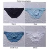 Marynaty Mężczyźni Briefy Ice Silk Bikini Slip Homme Elastyczność Bielizna Męska woreczka Bokser Krótkie majtki