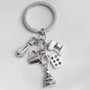 Dessert Keychain Baking Key Ring Cake Egg Beater Blender Measuring Cup Moulds Key Chain Dessert Chef Gifts Jewelry