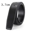 Belts 3.3cm 3.7cm Smooth Buckle Belt Without Real Genuine Leather Body No Cowskin Black Brown Blue White Red