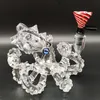 2023 Master Piece Heady Bong Octopus Glass Dab Rig Hand Craft 14.4mm Manlig Joint Handmade Craft Bubbler Vivid Animal Banger