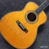Lvybest Massive Fichtendecke Palisander Rückseite Ebenholz Griffbrett GOM42S Akustische E-Gitarre