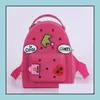 School Bags Customized Unique Shaped Usef Sile New Design Waterproof Backpack With Cute Candy Color 2Pcs Set Big And Drop Delivery L Dhsqd