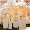 Other Event Party Supplies 3Pcs Round Cylinder Pedestal Display Art Decor Cake Rack Plinths Pillars For Diy Decorations Ho Dhqwa