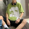 メンズTシャツシックなヨーロッパとアメリカンウィンドネットレッドファッション印刷ヒップホップショートスリーブインシングブランド愛好家ハーフスリーブ