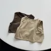 Weste 100% Baumwolle Vintage Jungen und Mädchen Weste Tops Frühling Baby Kinder Koreanisch Lässig Ärmellos Tank Top Kinderkleidung WT835 230329