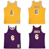 Eddie Jones Stitched basketball Jersey S-6XL Mitchell Ness jersey 1996-97 Mesh Hardwoods Classics retro jerseys Men Women Youth purple yellow 6