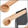 Spoons Spoon Wood Coffee Scoop With Bag Clip Tablespoon Solid Beech Wooden Measuring Scoops Tea Bean Clips Gift Wly935 Drop Delivery Dh8Uy