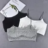 Camisoles Tanks Sexiga kvinnors BH-underkläder push-up ärmlös kort stil Suspender Anti-Slip Sports Fashion Top