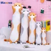 Plush Dolls 130cm Cute Soft Long Cat Toys Stuffed Pause Office Nap Pillow Bed Sleep Home Decor Gift Doll for Kids Girl 230329