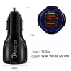 QC 3.0 Quick Car charger Dual usb ports 6A Power adapter fast adaptive cars chargers for iphone 14 Samsung with Retail Package